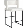 Meridian Furniture Caleb White Vegan Leather Counter Stool (Set of 2)