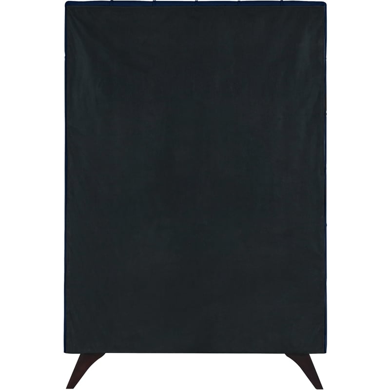 Meridian Furniture Elly Navy Velvet Twin Bed