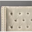 Meridian Furniture Barolo Cream Velvet Twin Bed