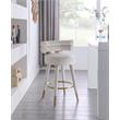 Meridian Furniture Fitzroy Cream Velvet Counter Stool (Set of 2)