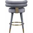 Meridian Furniture Fitzroy Gray Velvet Counter Stool (Set of 2)