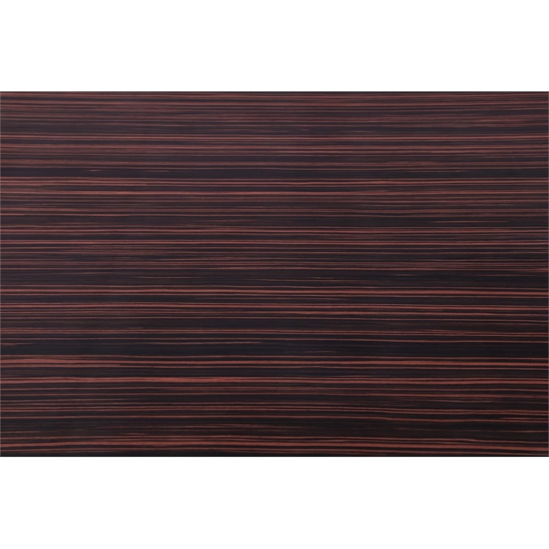 Meridian Furniture Excel Zebra Wood Lacquer Top Extendable 2 Leaf Dining Table