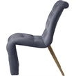 Meridian Furniture Curve Gray Velvet Dining Chair (Set of 2)