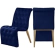 Meridian Furniture Curve Navy Velvet Dining Chair (Set of 2)
