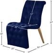 Meridian Furniture Curve Navy Velvet Dining Chair (Set of 2)