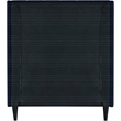 Meridian Furniture Eva Navy Velvet Upholstered Twin Bed