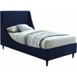 Meridian Furniture Eva Navy Velvet Upholstered Twin Bed