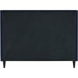 Meridian Furniture Eva Navy Velvet Upholstered Full Bed