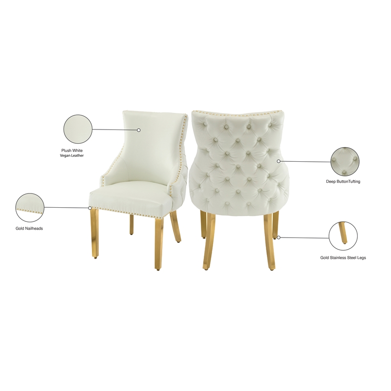 Meridian Furniture Tuft Faux Leather Dining Chair Meridian Furniture Tuft Faux Leather Dining Chair