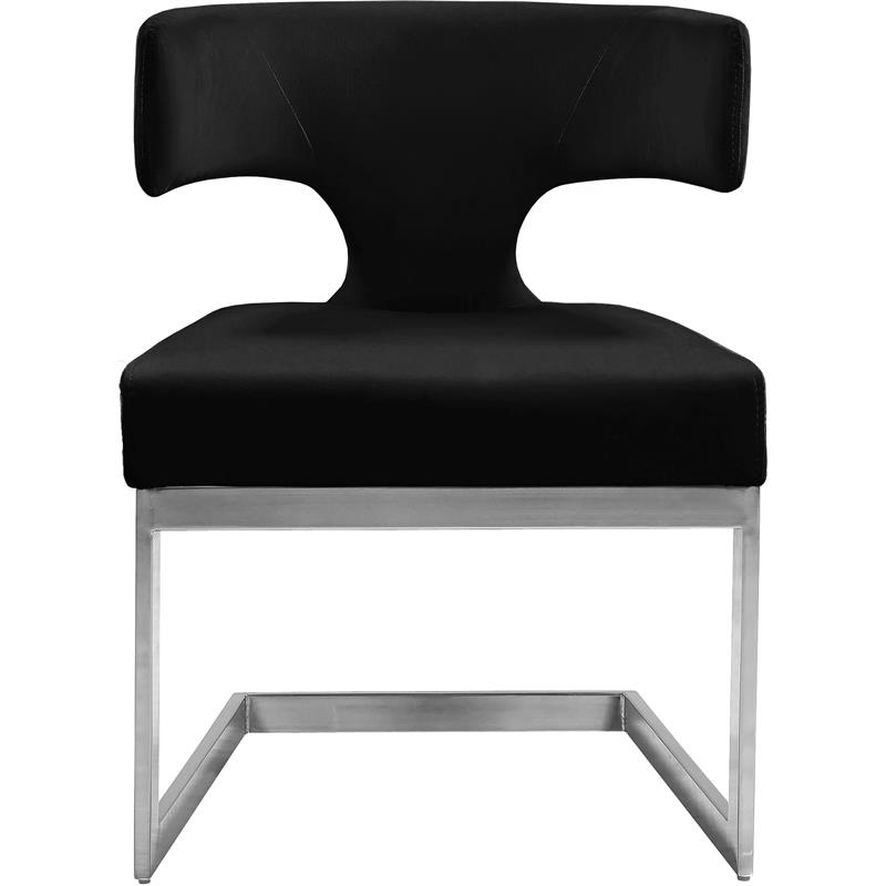 Meridian Furniture Alexandra Black Velvet Dining Chair