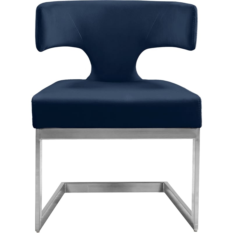 Meridian Furniture Alexandra Navy Velvet Dining Chair
