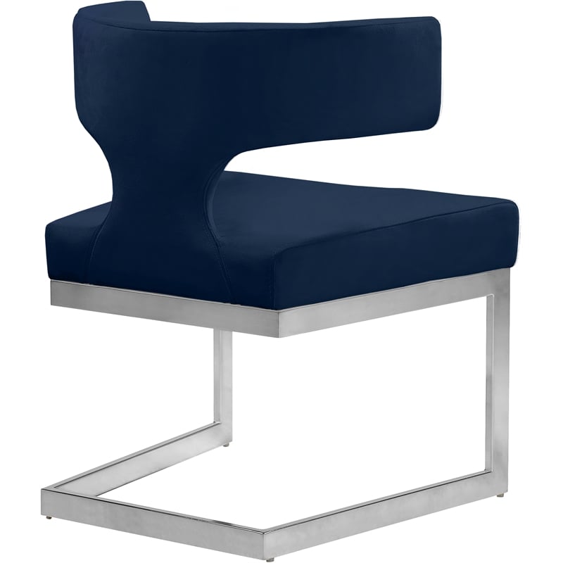 Meridian Furniture Alexandra Navy Velvet Dining Chair