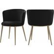 Meridian Furniture Skylar Black Velvet Dining Chair (Set of 2)