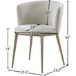 Meridian Furniture Skylar Cream Velvet Dining Chair (Set of 2)
