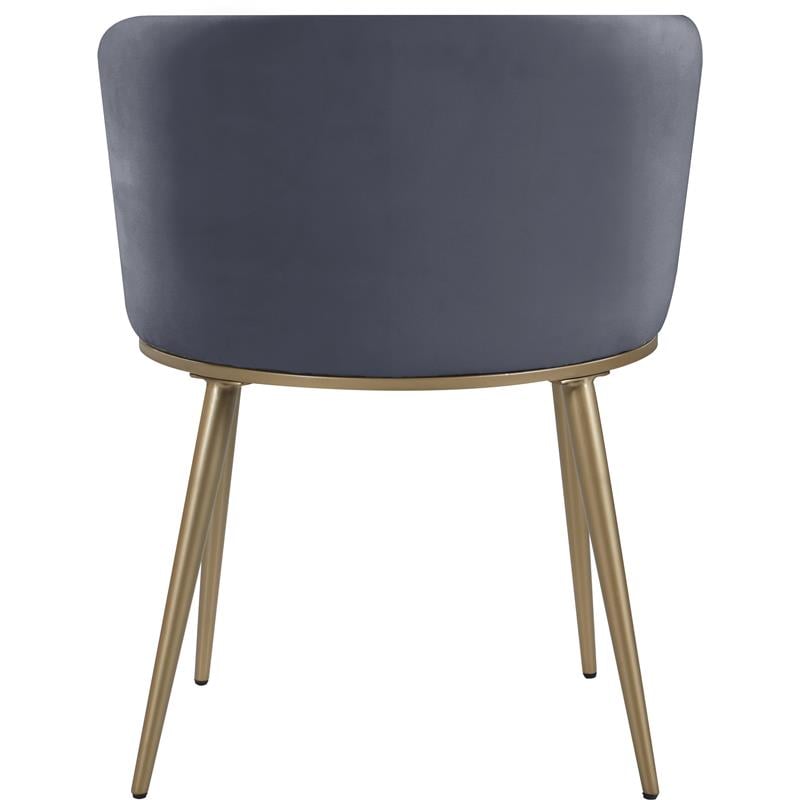 Meridian Furniture Skylar Gray Velvet Dining Chair (Set of 2)