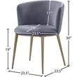 Meridian Furniture Skylar Gray Velvet Dining Chair (Set of 2)