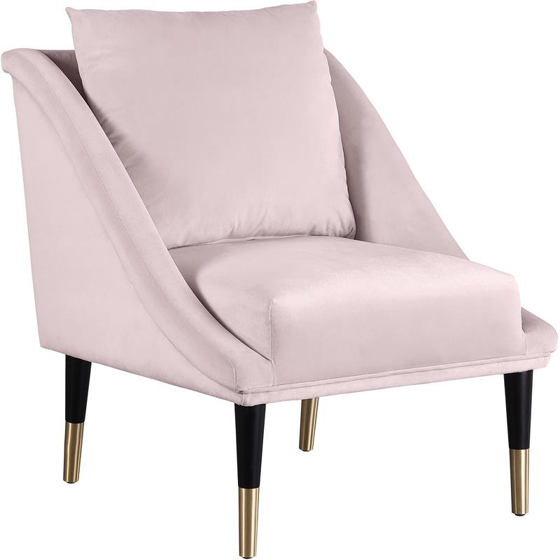 Meridian Furniture Elegante Pink Velvet Accent Chair