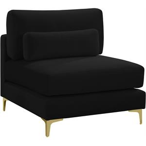 meridian furniture julia contemporary velvet upholstered modular armless chair