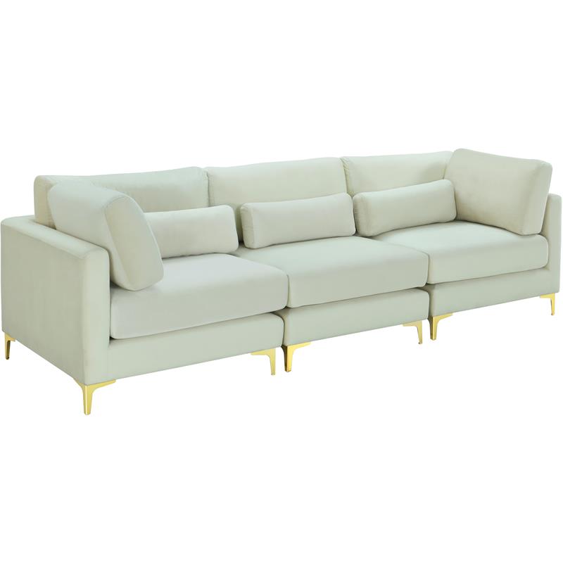 Meridian Furniture Julia Cream Velvet Modular Sofa Cymax Business