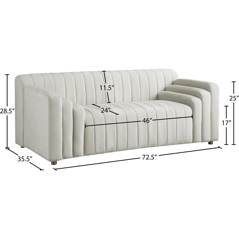Meridian Furniture Naya Velvet Loveseat Meridian Furniture Naya Velvet Loveseat