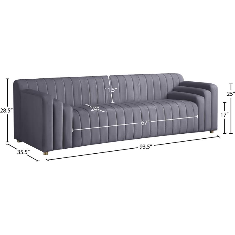Meridian Furniture Naya Velvet Sofa Meridian Furniture Naya Velvet Sofa