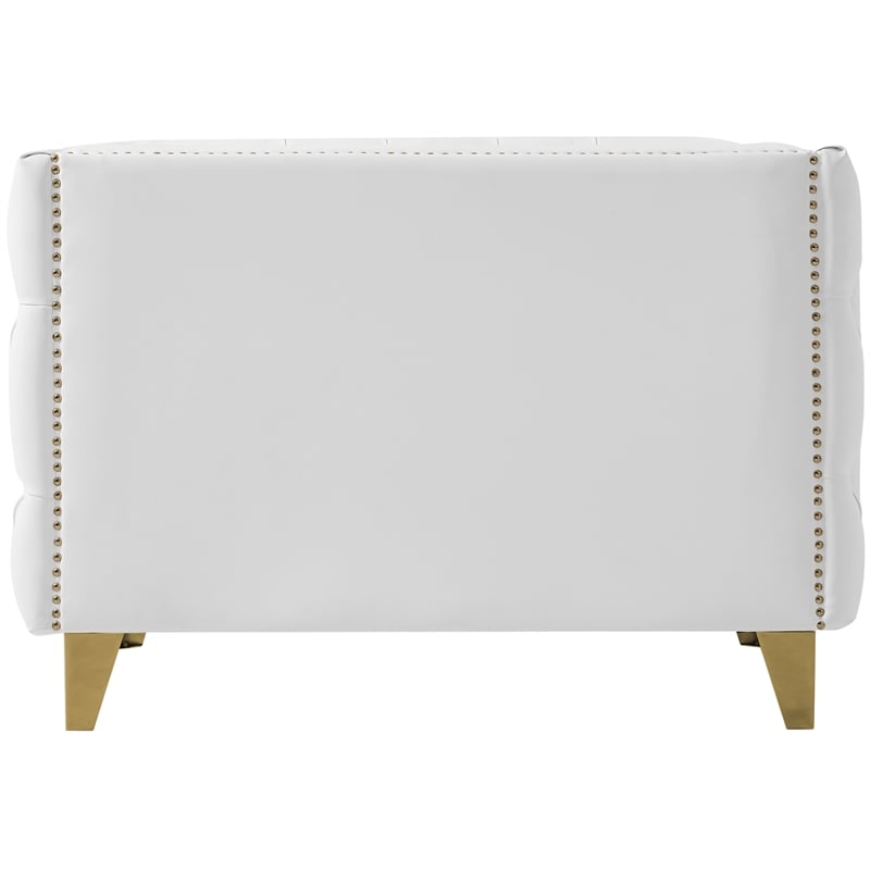 Meridian Furniture Michelle White Vegan Leather Chair