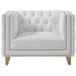 Meridian Furniture Michelle White Vegan Leather Chair