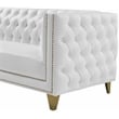 Meridian Furniture Michelle White Vegan Leather Loveseat