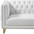 Meridian Furniture Michelle White Vegan Leather Loveseat