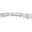 Meridian Furniture Michelle White Vegan Leather Loveseat