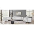 Meridian Furniture Michelle White Vegan Leather Loveseat