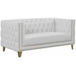 Meridian Furniture Michelle White Vegan Leather Loveseat