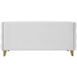 Meridian Furniture Michelle White Vegan Leather Loveseat