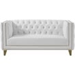 Meridian Furniture Michelle White Vegan Leather Loveseat