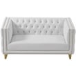 Meridian Furniture Michelle White Vegan Leather Loveseat
