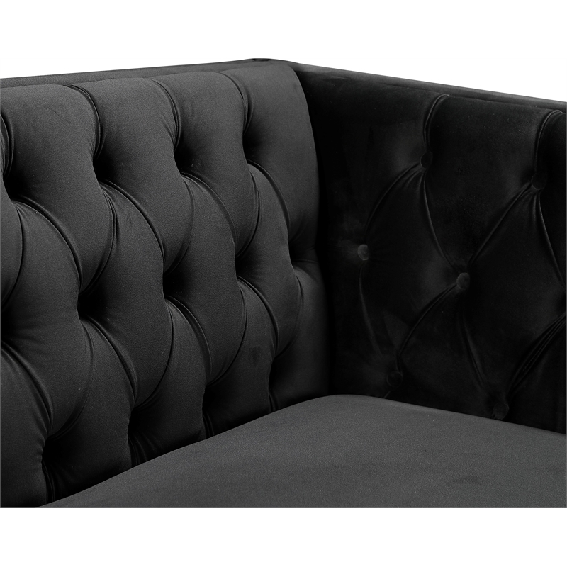 Meridian Furniture Michelle Black Velvet Chair