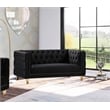 Meridian Furniture Michelle Black Velvet Loveseat