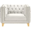 Meridian Furniture Michelle Cream Velvet Chair