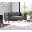 Meridian Furniture Michelle Gray Velvet Loveseat