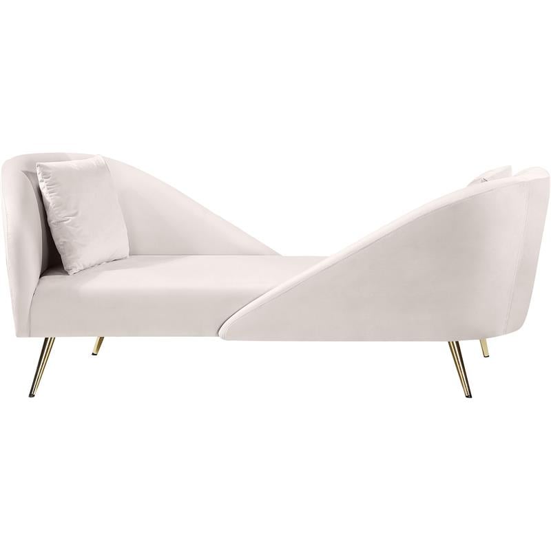 Cream velvet on sale chaise lounge