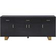 Meridian Furniture Excel Sideboard/Buffet in Rich Grey Oak Veneer Lacquer
