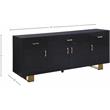 Meridian Furniture Excel Sideboard/Buffet in Rich Grey Oak Veneer Lacquer