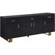 Meridian Furniture Excel Sideboard/Buffet in Rich Grey Oak Veneer Lacquer