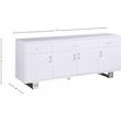 Meridian Furniture Excel Rich White Lacquer Sideboard/Buffet