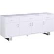 Meridian Furniture Excel Rich White Lacquer Sideboard/Buffet