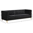 Meridian Furniture Michelle Black Velvet Sofa