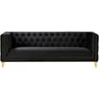 Meridian Furniture Michelle Black Velvet Sofa