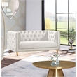 Meridian Furniture Michelle Cream Velvet Loveseat