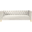 Meridian Furniture Michelle Cream Velvet Sofa