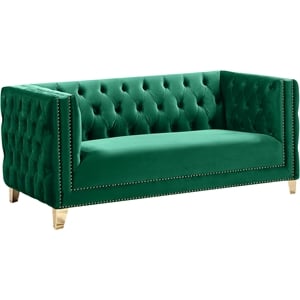 Meridian Furniture Michelle Green Velvet Loveseat